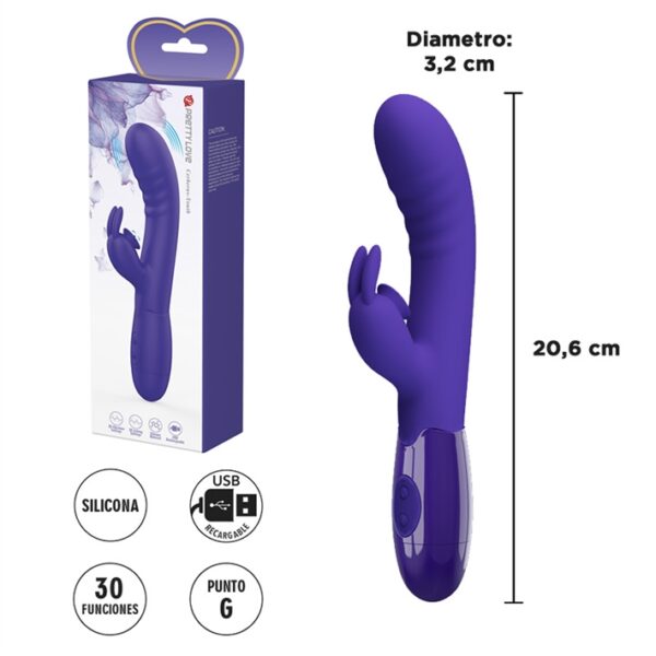 Vibrador conejo- 30 funciones y carga USB - Imagen 6